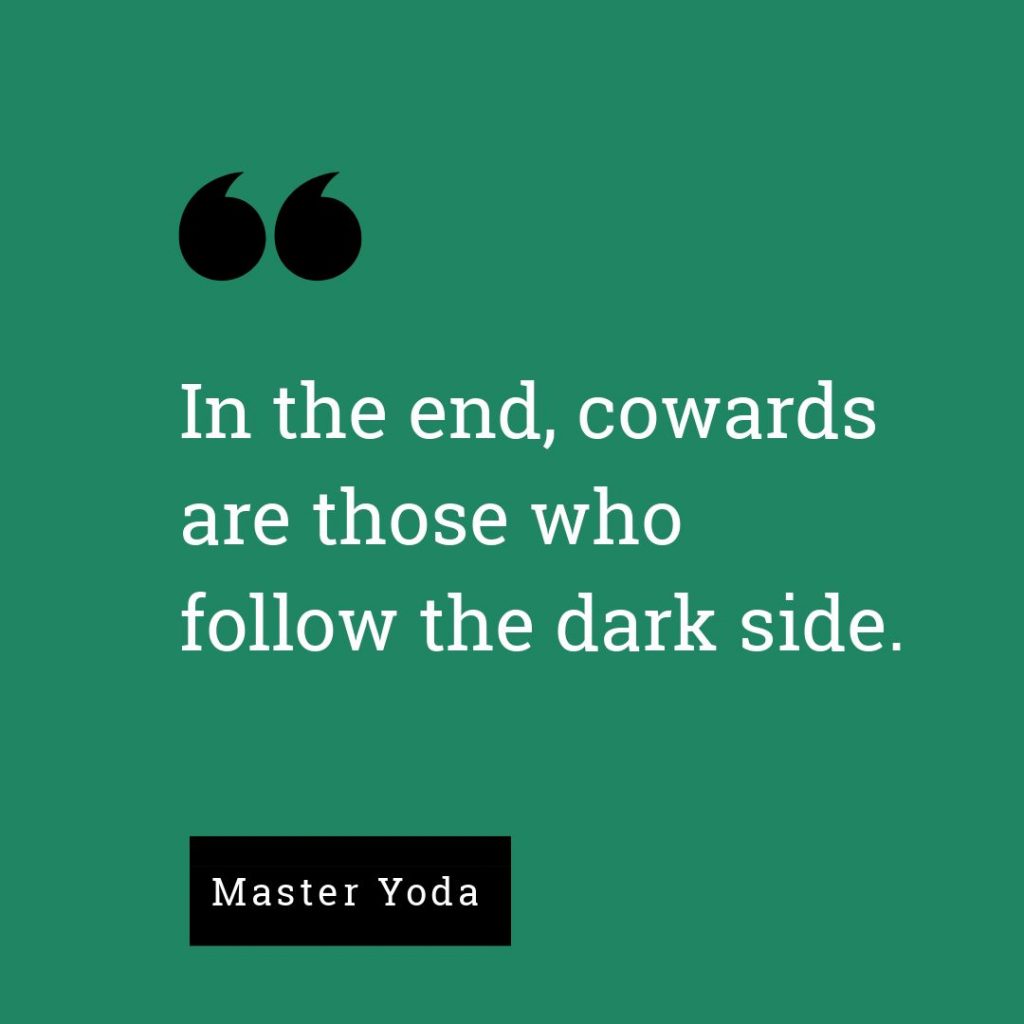 In the end, cowards are those who follow the dark side. - Master Yoda. 
Star Wars: The Clone Wars – Season 1 Episode 1: ‘The Ambush’